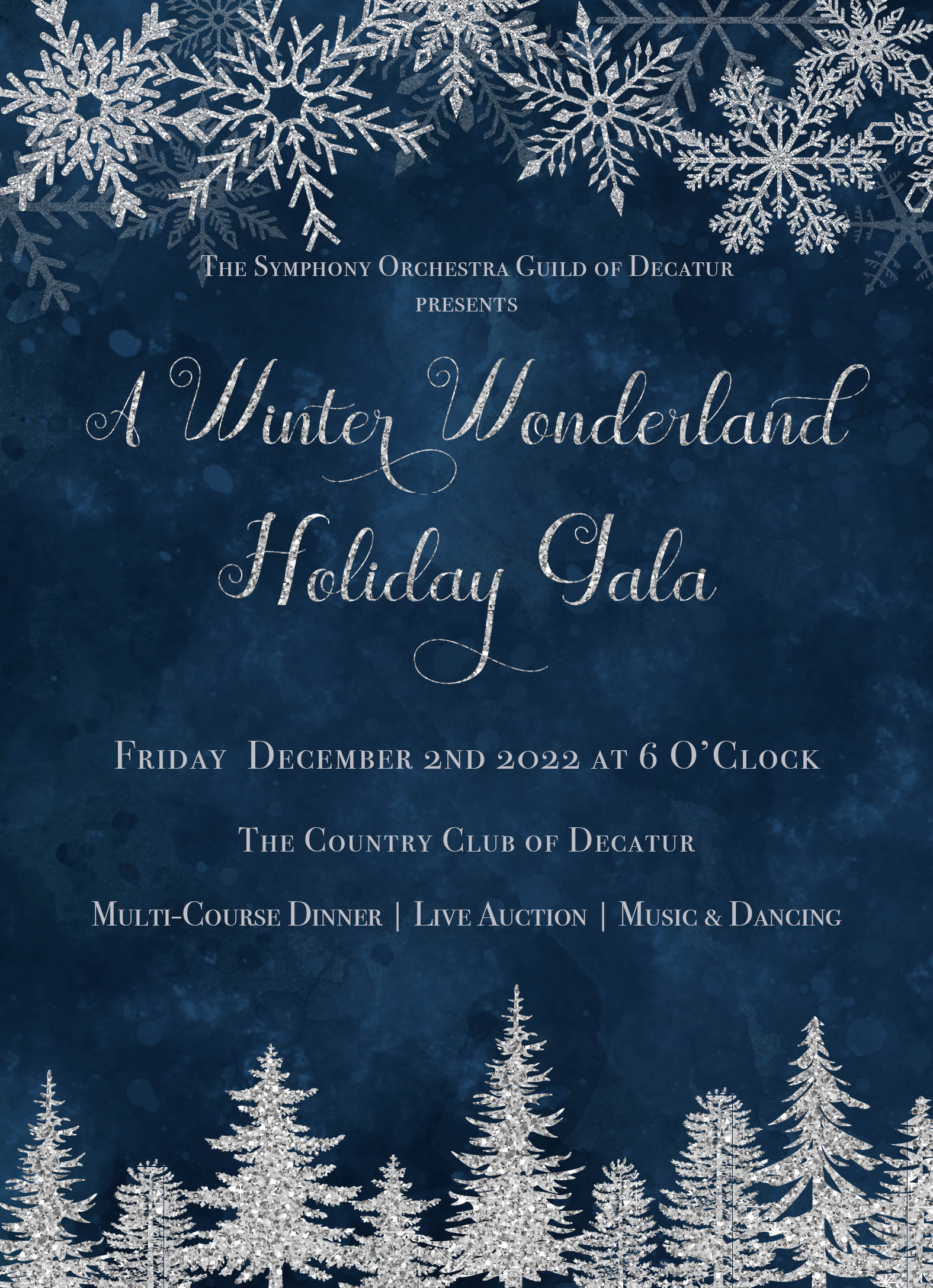 A Winter Wonderland Holiday Gala, December 2, 2022, Symphony Orchestra Guild of Decatur